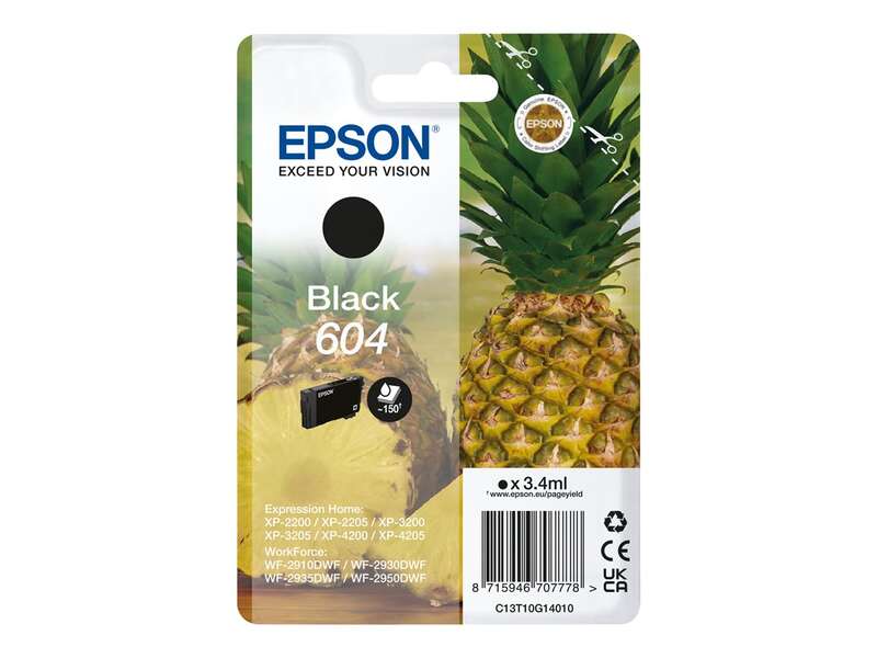 Cartouche d’encre Epson 604 — Noir — OEM — Standard