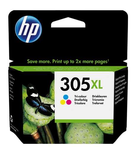 Cartouche d’encre HP 305XL d’origine — Tricolore — 200 pages