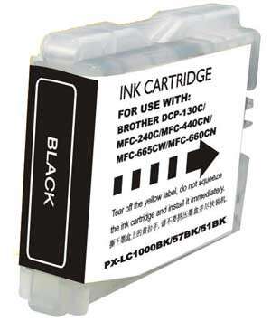 Cartouche d’encre compatible Brother – LC970 / LC1000 – Noir – 500 pages