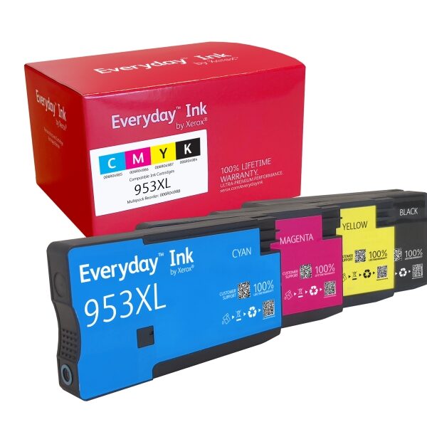 Pack de 4 cartouches d’encre compatibles HP 953XL noir, cyan, magenta et jaune