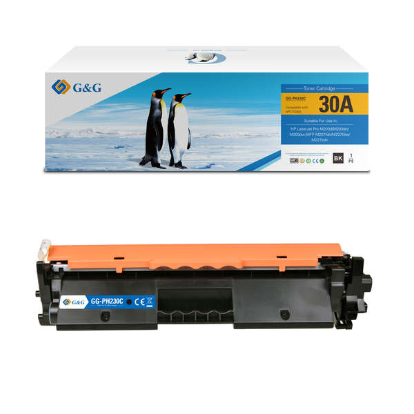 Toner laser compatible HP CF230A — Noir — 1 600 pages