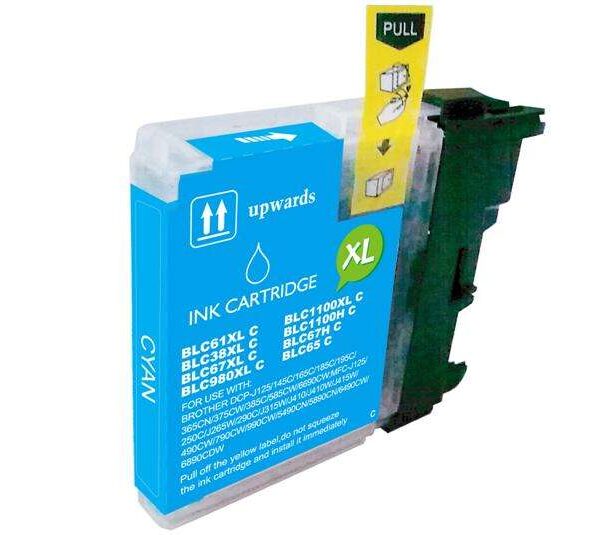 Cartouche d’encre compatible Brother – LC1100 LC980 LC985 – Cyan – 750 pages