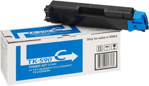Toner Kyocera TK590 / TK590C — Cyan — original — 5 000 pages