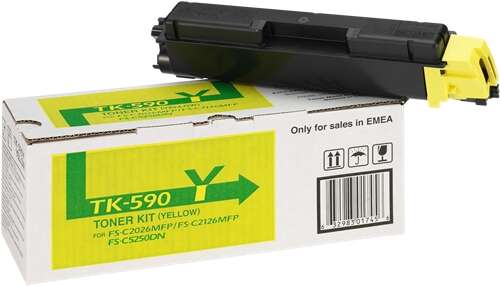 Toner Kyocera TK590 / TK590Y — Jaune — original — 5 000 pages