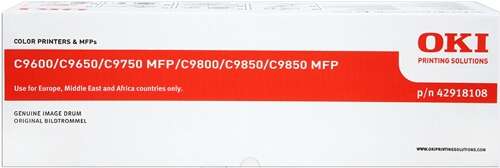 Tambour d’imagerie OKI C9600/C9650/C9655/C9800/C9850 / 42918108 — Noir — original — 30 000 pages