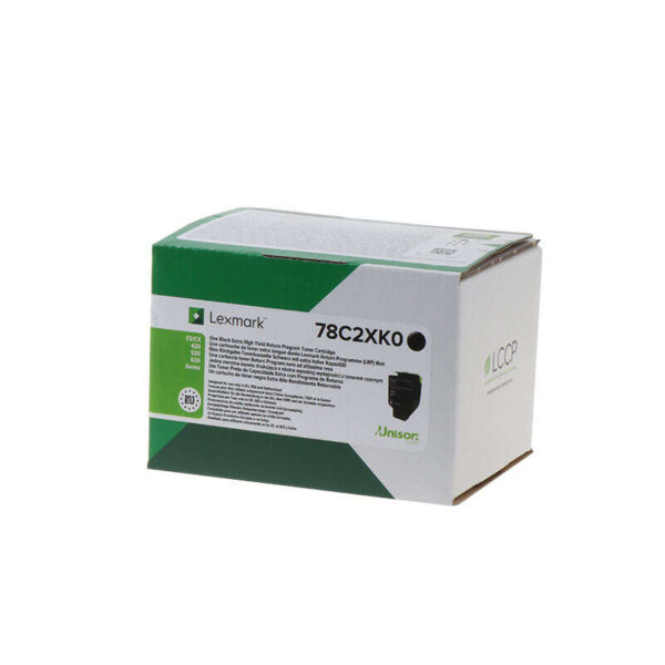 Toner Lexmark CS421/CS521/CS622/CX421/CX522/CX622/CX625 / 78C2XK0 — Noir — original — 8 500 pages
