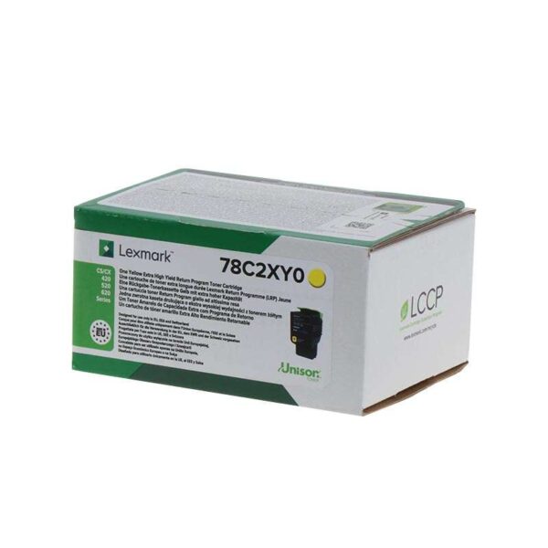 Toner Lexmark CS421/CS521/CS622/CX421/CX522/CX622/CX625 / 78C2XY0 — Jaune — original — 5 000 pages