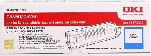 Toner OKI C5650/C5750 / 43872307 — Cyan — original — 2 000 pages