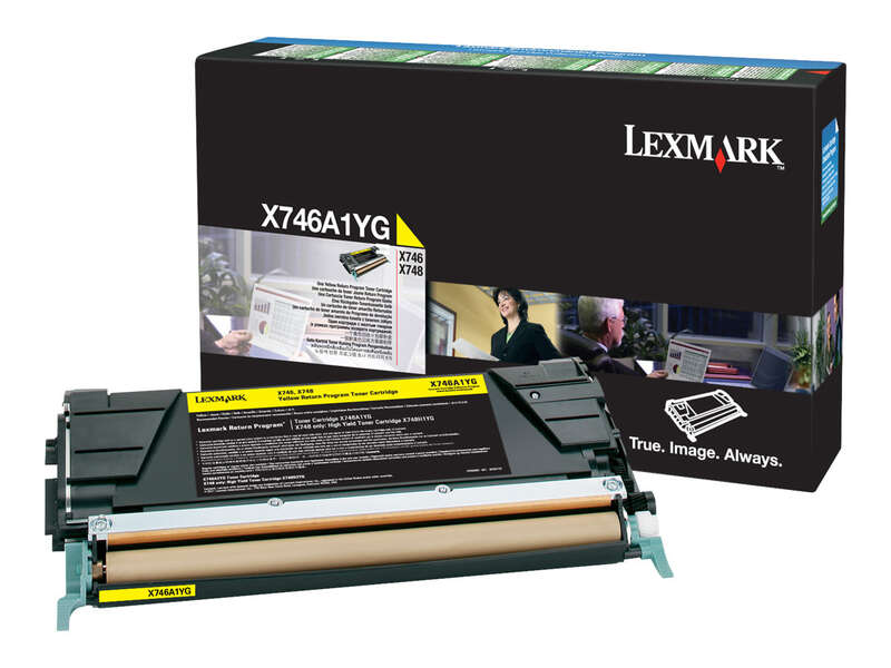 Toner Lexmark X746/X748 / X746A1YG — Jaune — original — 7 000 pages