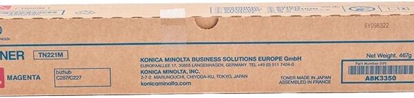 Toner Konica Minolta TN221 / A8K3350 — Magenta — original — 21 000 pages