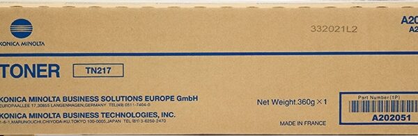 Toner Konica Minolta TN217 / A202051 — Noir — original — 17 500 pages