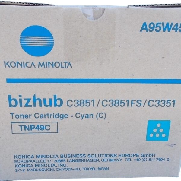 Toner Konica Minolta TNP49 / A95W450 — Cyan — original — 12 000 pages