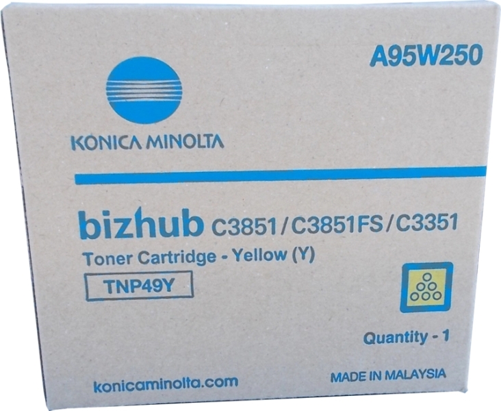 Toner Konica Minolta TNP49 / A95W250 — Jaune — original — 12 000 pages