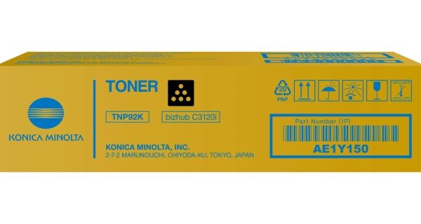 Toner Konica Minolta TNP92 / AE1Y150 — Noir — original — 6 000 pages
