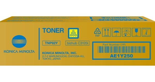 Toner Konica Minolta TNP92 / AE1Y250 — Jaune — original — 4 000 pages