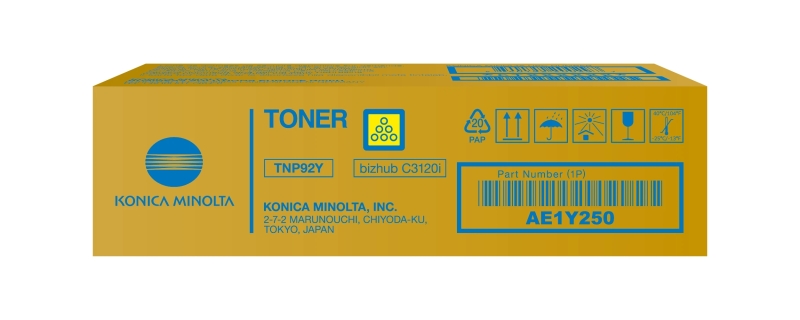 Toner Konica Minolta TNP92 / AE1Y250 — Jaune — original — 4 000 pages