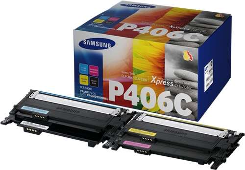 Pack de toners Samsung CLT-P406C / SU375A — Multipack — OEM — 1 × 1 500 pages + 3 × 1 000 pages