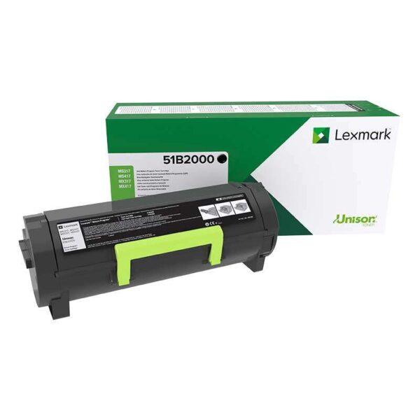 Toner Lexmark MS317/MS417/MS517/MS617/MX317/MX417/MX517/MX617 / 51B2000 — Noir — original — 2 500 pages