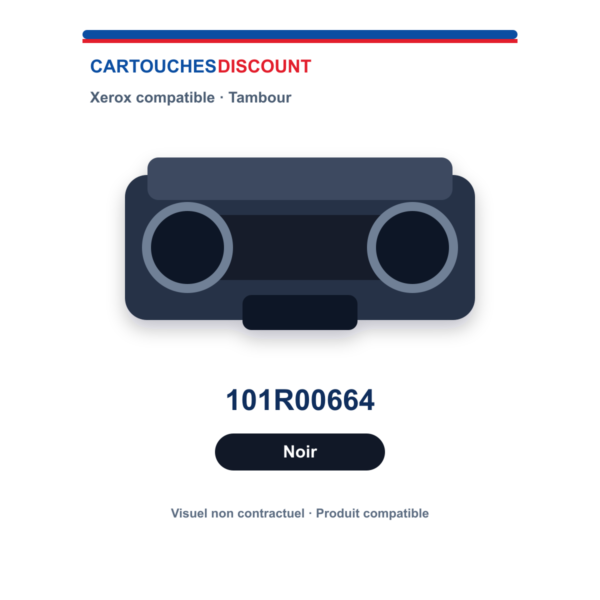 Tambour d’imagerie Xerox 101R00664 — Noir — compatible — 10 000 pages