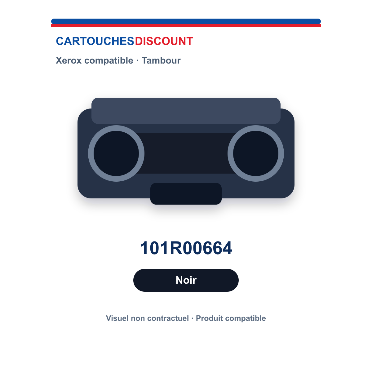 Tambour d’imagerie Xerox 101R00664 — Noir — compatible — 10 000 pages