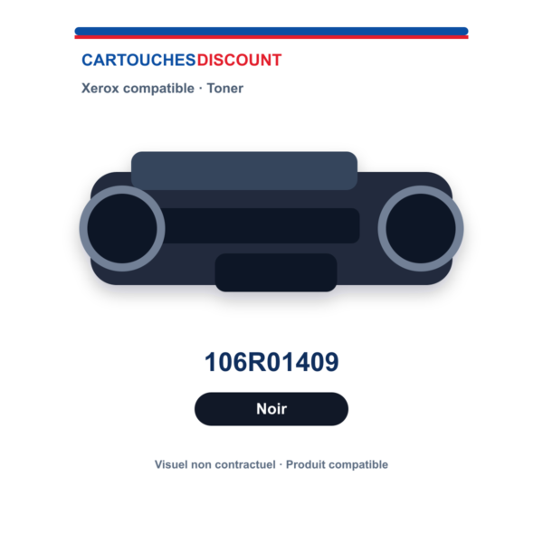 Toner Xerox 106R01409 — Noir — compatible — 25 000 pages