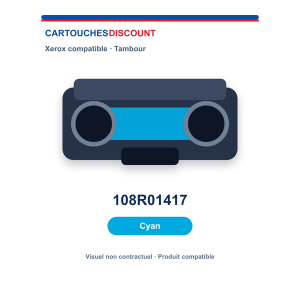 Tambour d’imagerie Xerox 108R01417 — Cyan — compatible — 48 000 pages