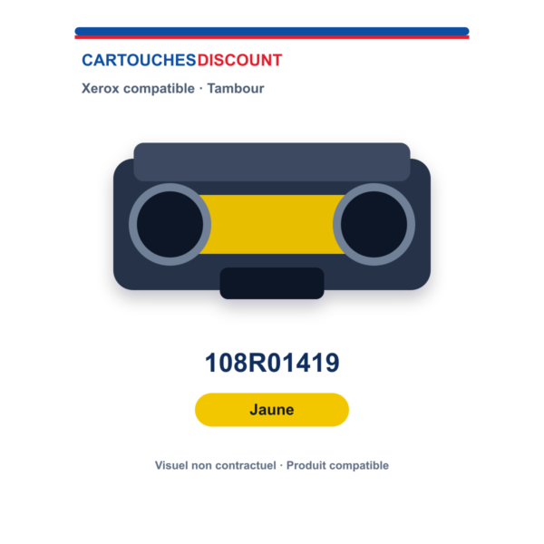 Tambour d’imagerie Xerox 108R01419 — Jaune — compatible — 48 000 pages